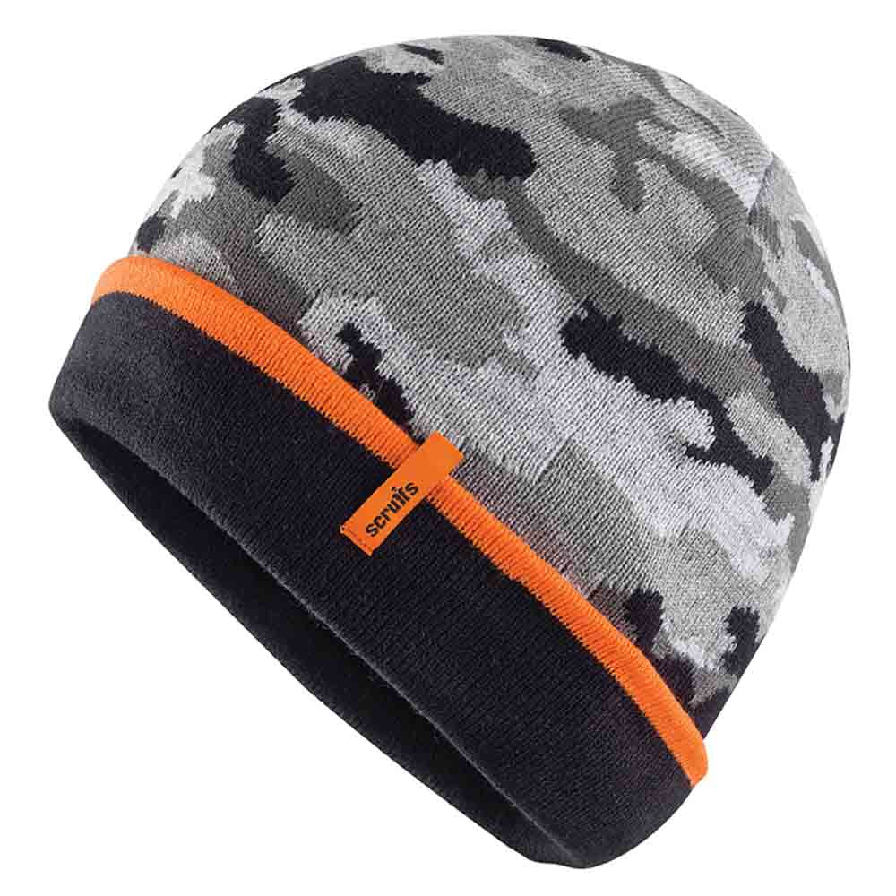 Scruffs Trade Camo Beanie Grey Workwear