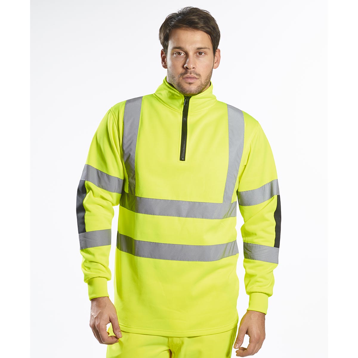 Portwest B308 Xenon Hi-Vis Rugby Shirt Yellow