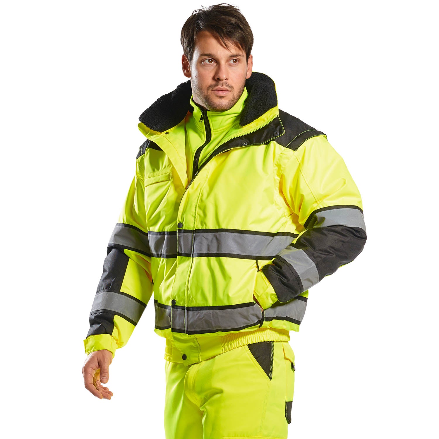 Portwest C466 Hi-Vis 3-in-1 Contrast Winter Bomber Jacket