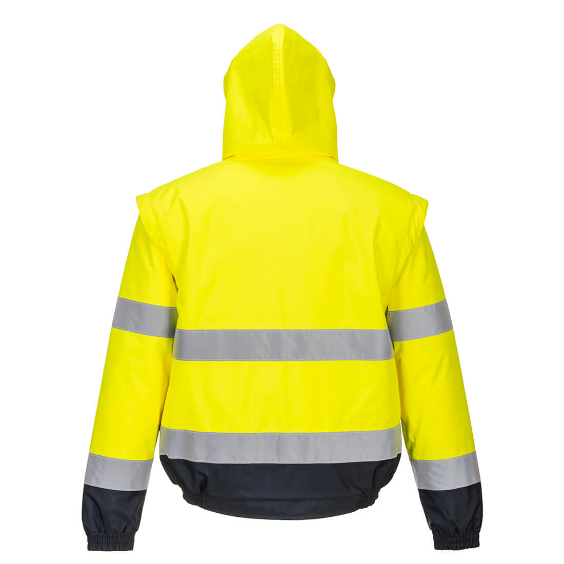 Portwest C468 Hi-Vis 2-in-1 Contrast Bomber Jacket Yellow_rear