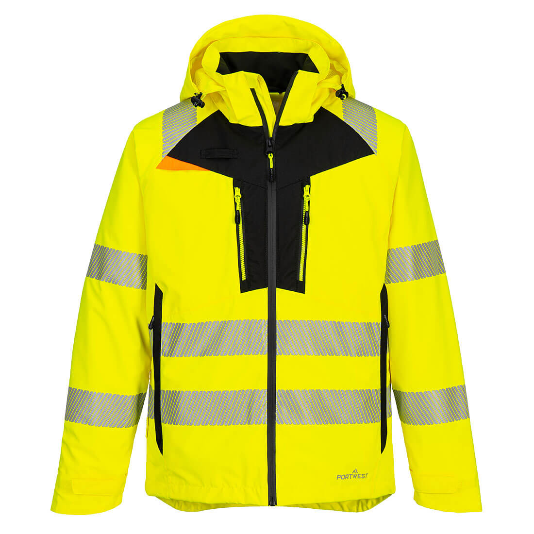 Portwest DX462 DX4 Hi-Vis Rain Jacket Yellow