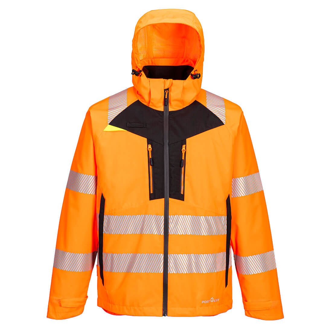 Portwest DX466 DX4 Hi-Vis 4-in-1 Jacket Orange Black