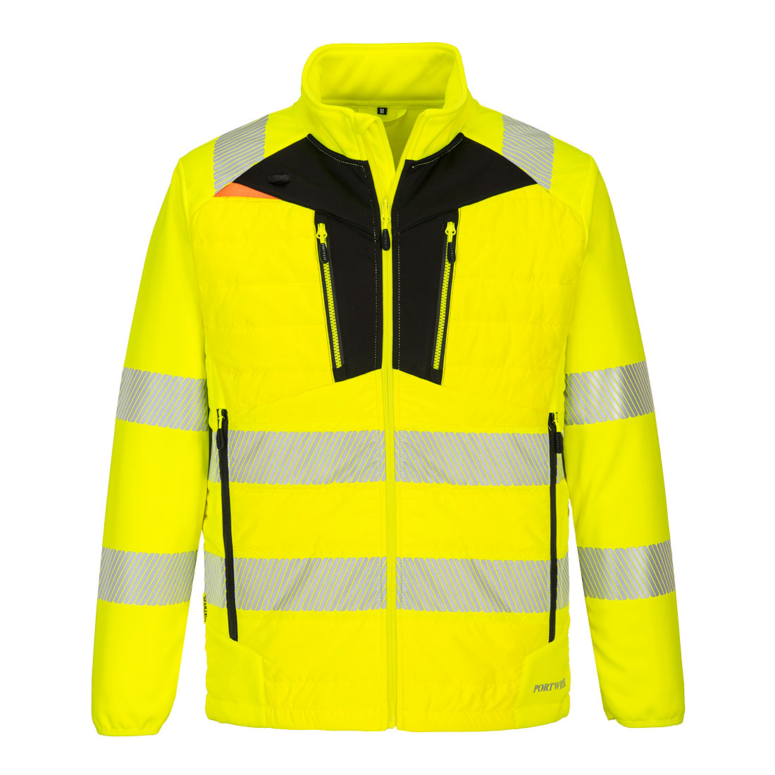 Portwest DX473 DX4 Hi-Vis Hybrid Baffle Jacket Yellow/Black