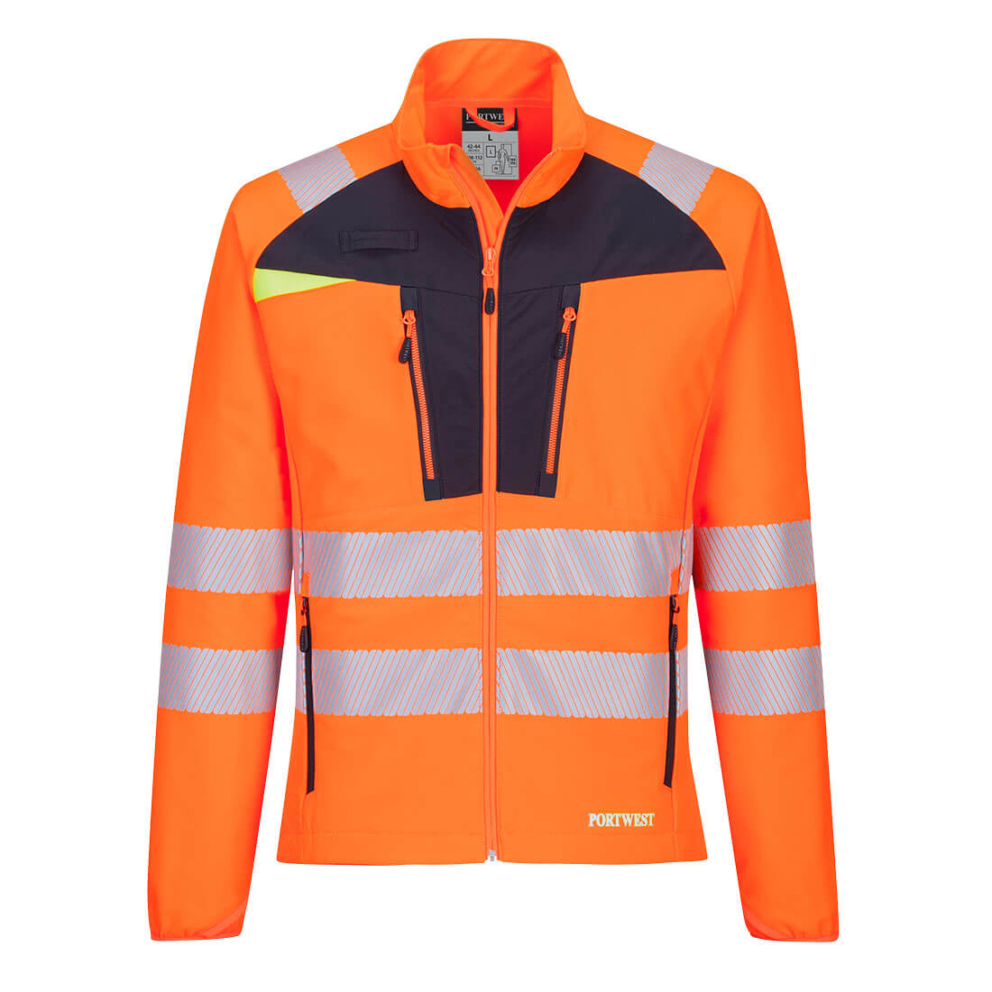 Portwest DX481 DX4 Hi-Vis Lightweight Mid Layer Orange/Black