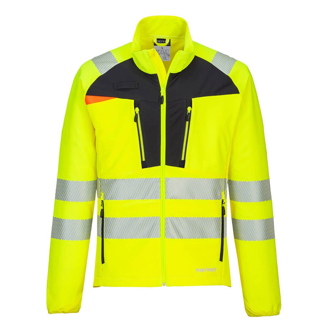 Portwest DX481 DX4 Hi-Vis Lightweight Mid Layer Yellow Black