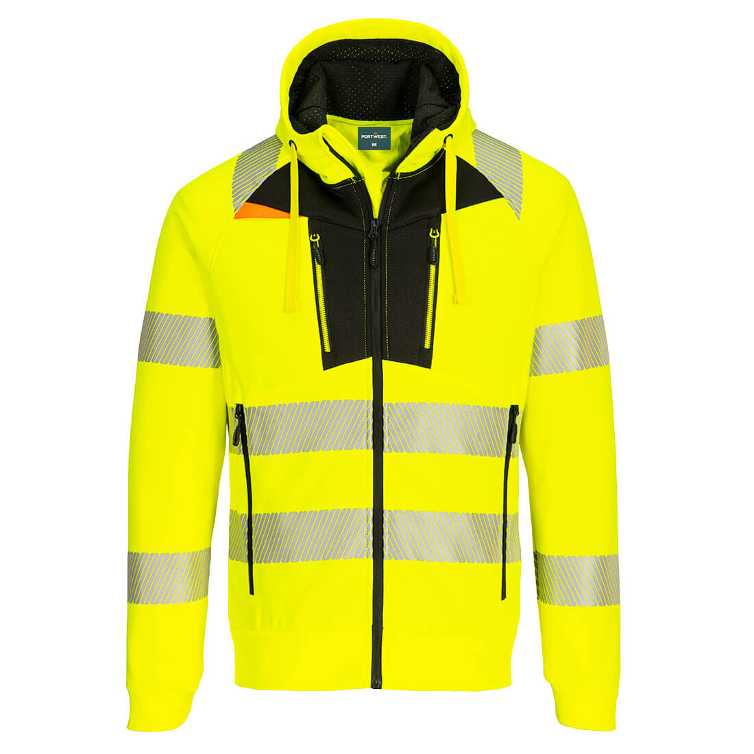 Portwest DX484 DX4 Hi-Vis Hoodie Yellow Balck