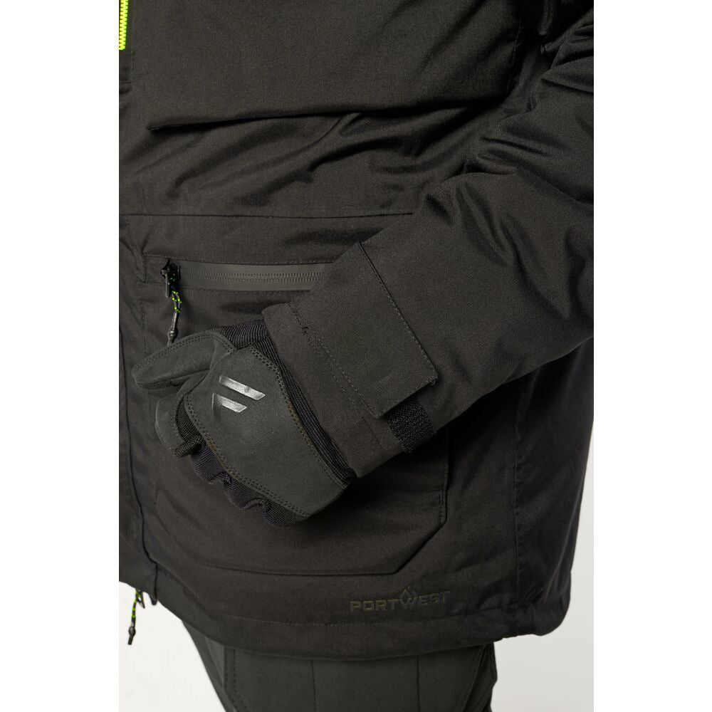 Portwest EV461 EV4 Winter Parka Jacket Black_D4