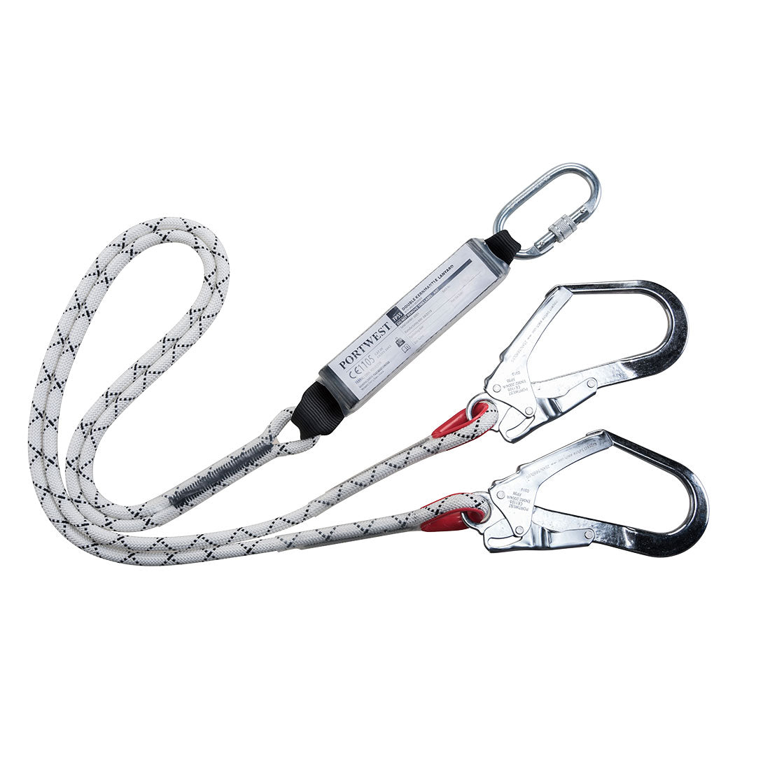 Portwest FP55 Double Kernmantle 1.8m Lanyard With Shock Absorber