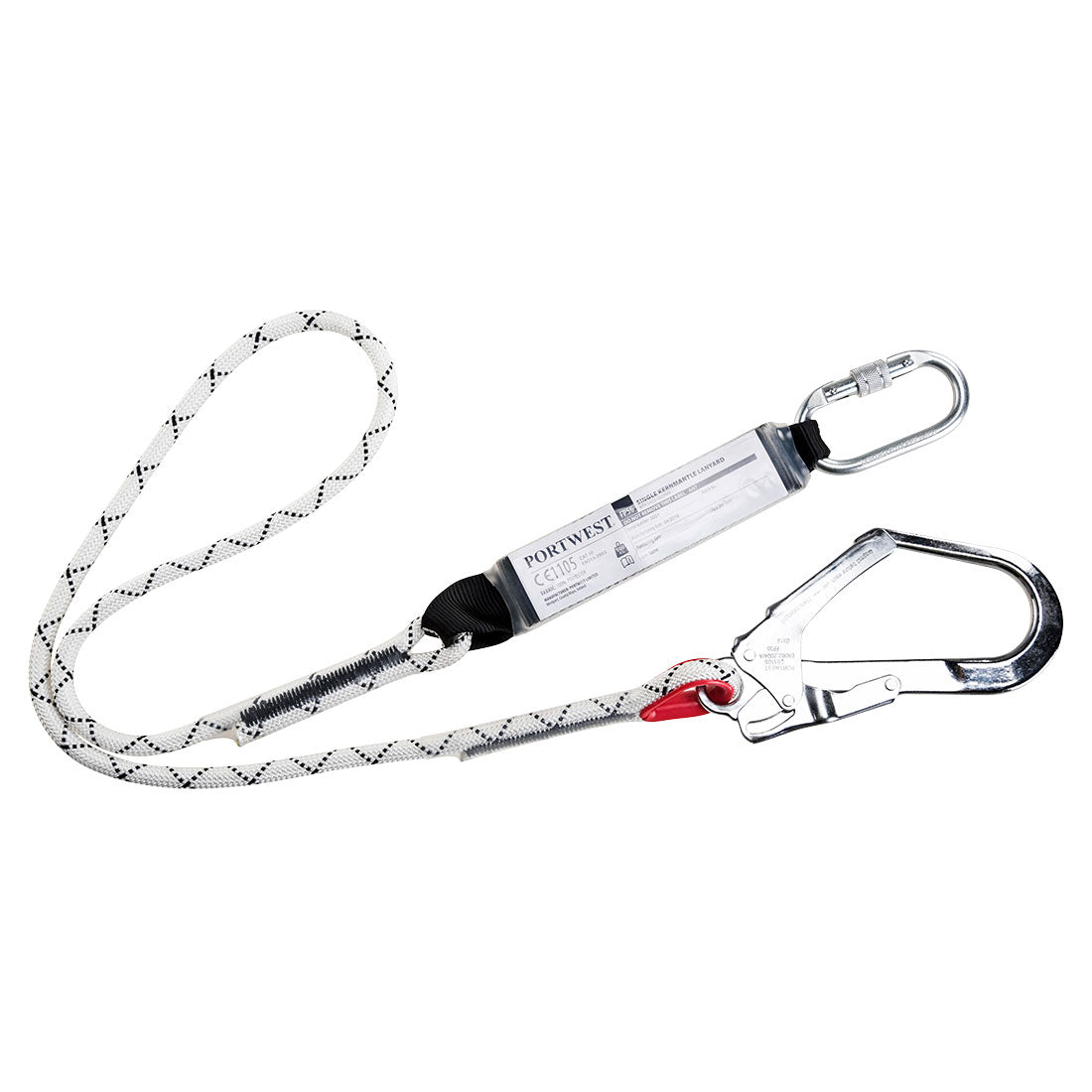 Portwest FP56 Single Kernmantle 1.8m Lanyard With Shock Absorber