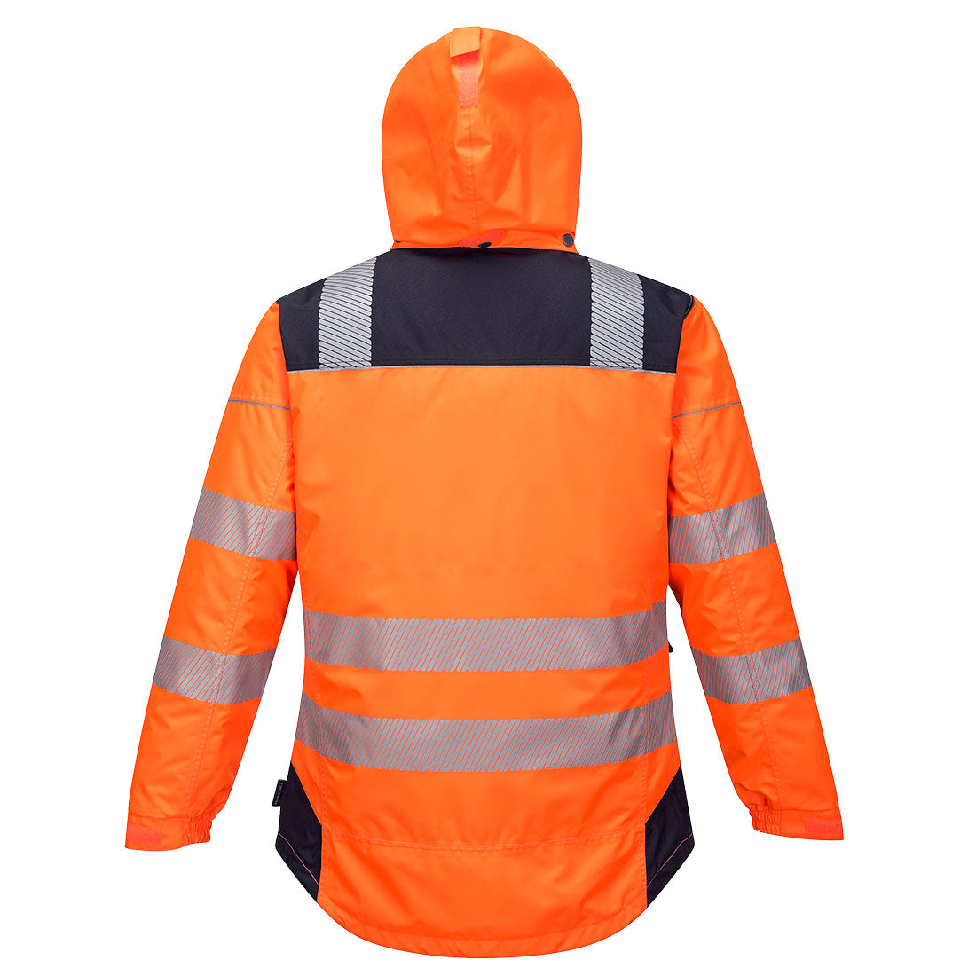 Portwest T400 PW3 Hi-Vis Winter Jacket Orange Navy_B