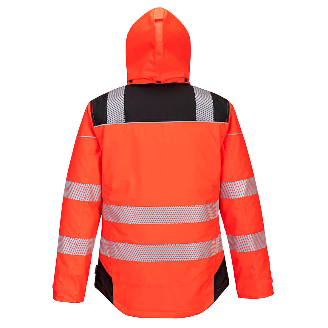 Portwest T400 PW3 Hi-Vis Winter Jacket Red Black_B