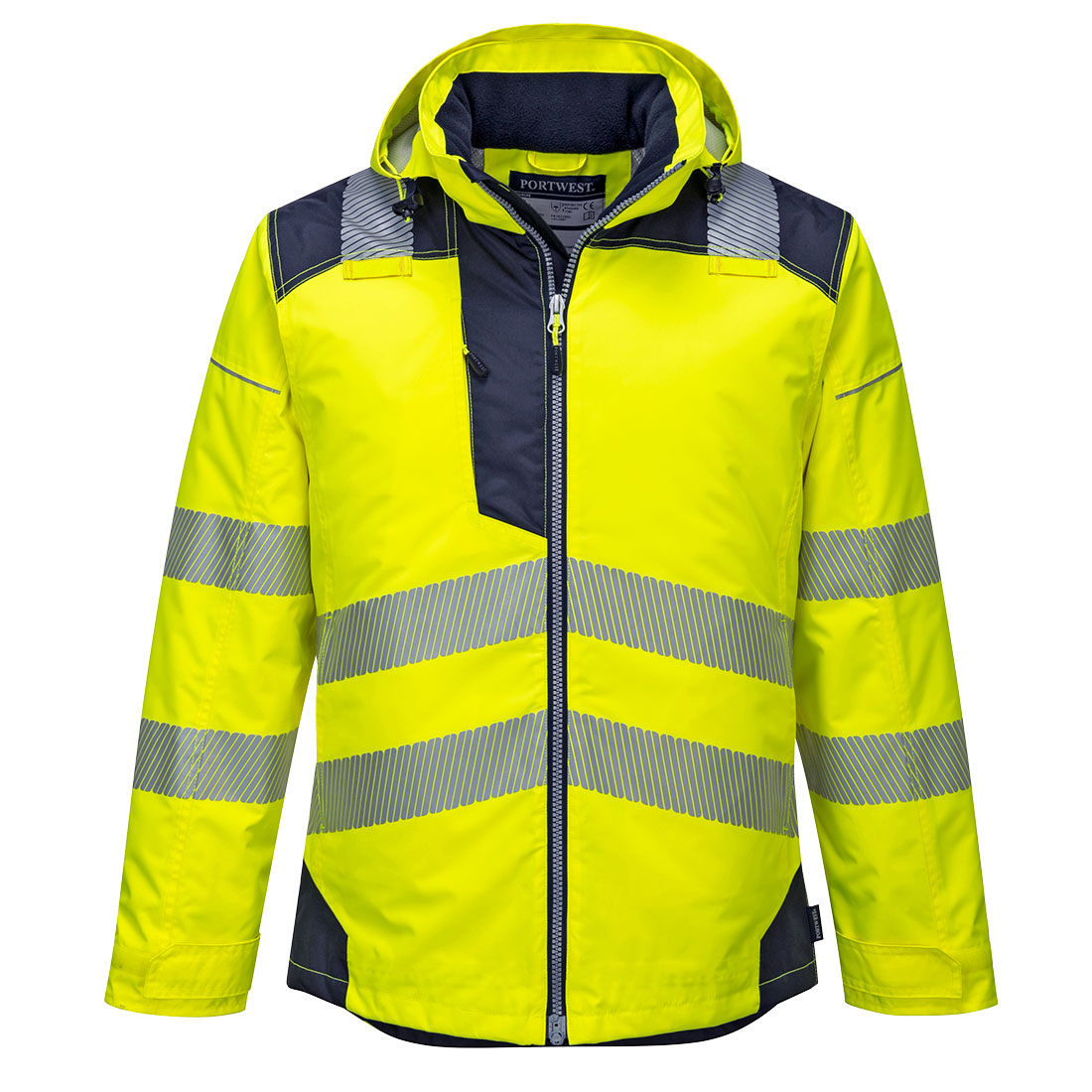 Portwest T400 PW3 Hi-Vis Winter Jacket Yellow Navy