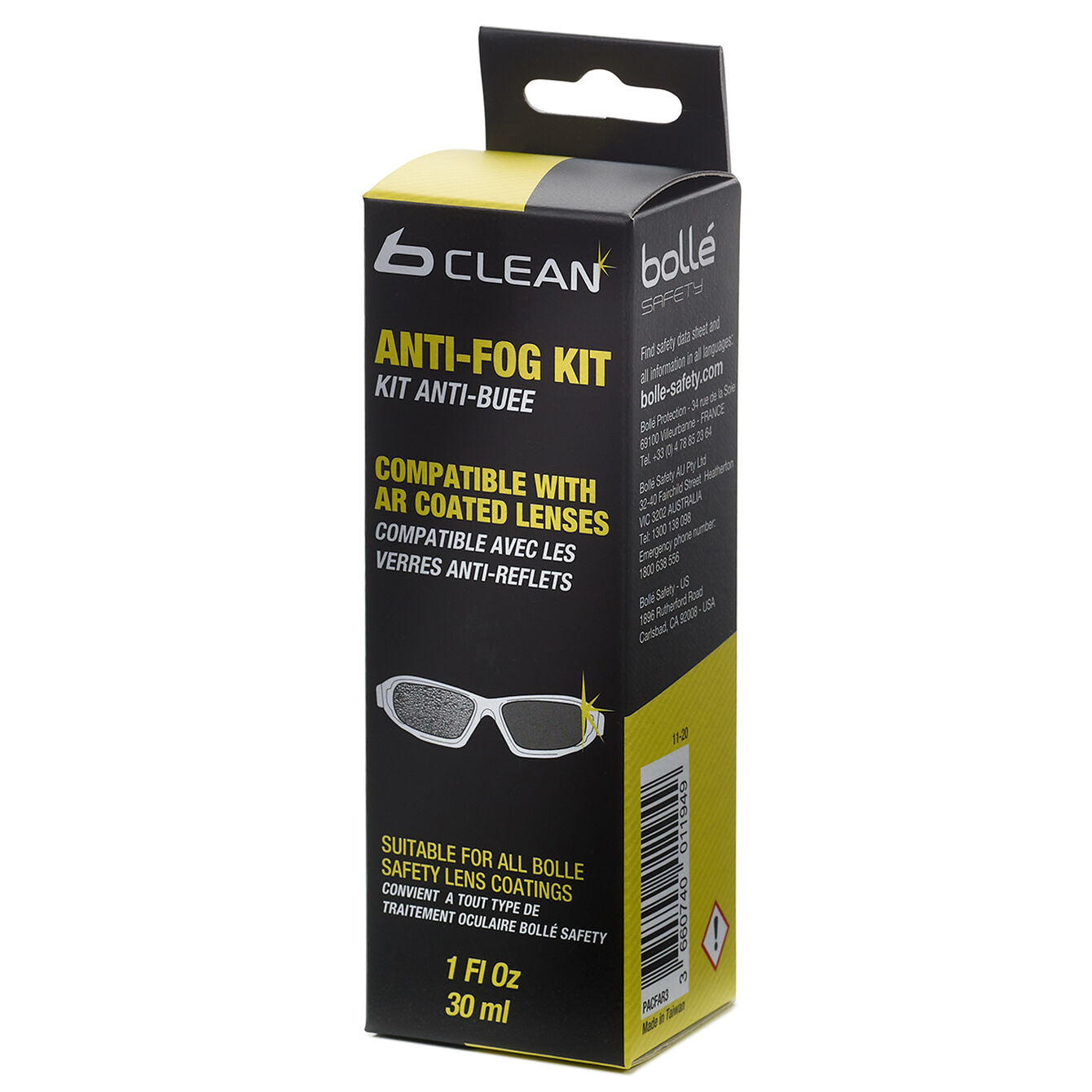 Spray nettoyant pour lunettes b-clean Bollé Safety